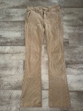 American Eagle Outfitters Tan Flare Leg Kick Boot Pants, sz 6Long